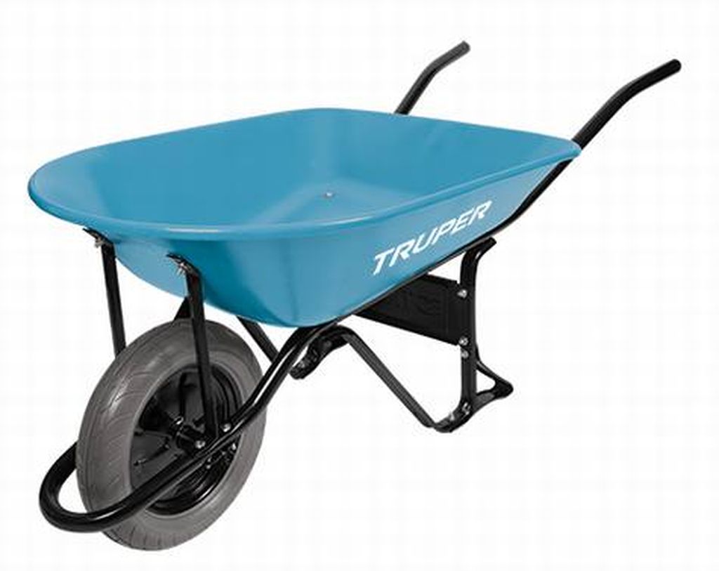 Carretilla 5 ft3 Imponchable, bastidor tubular, Truper CAT-15FF, 10079