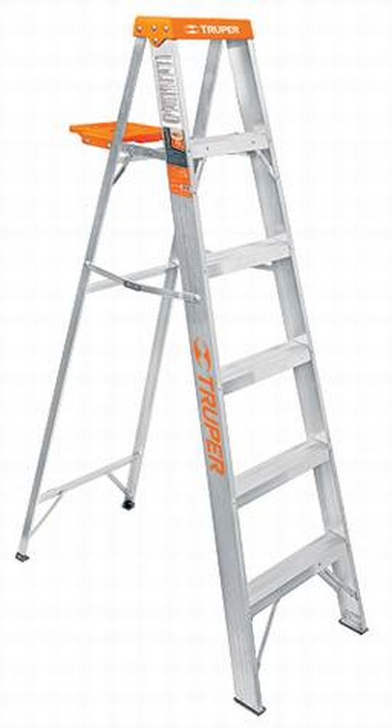 Escalera de tijera tipo ll 5 peldaños y bandeja, Truper EST-25, 10335