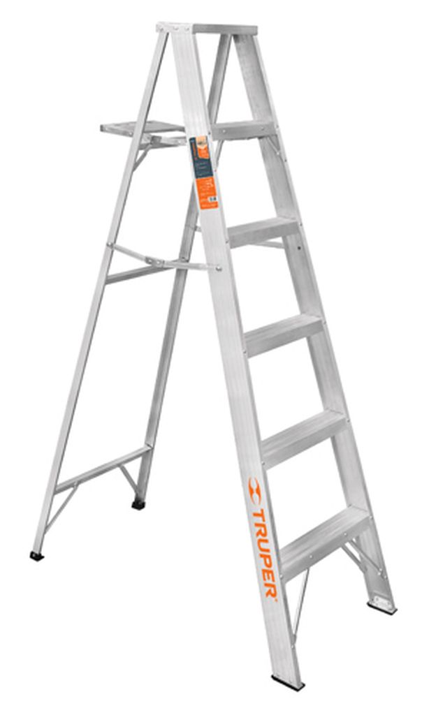 Escalera de tijera 100% aluminio tipo ll 5 peldaños, Truper ESTA-25, 10450