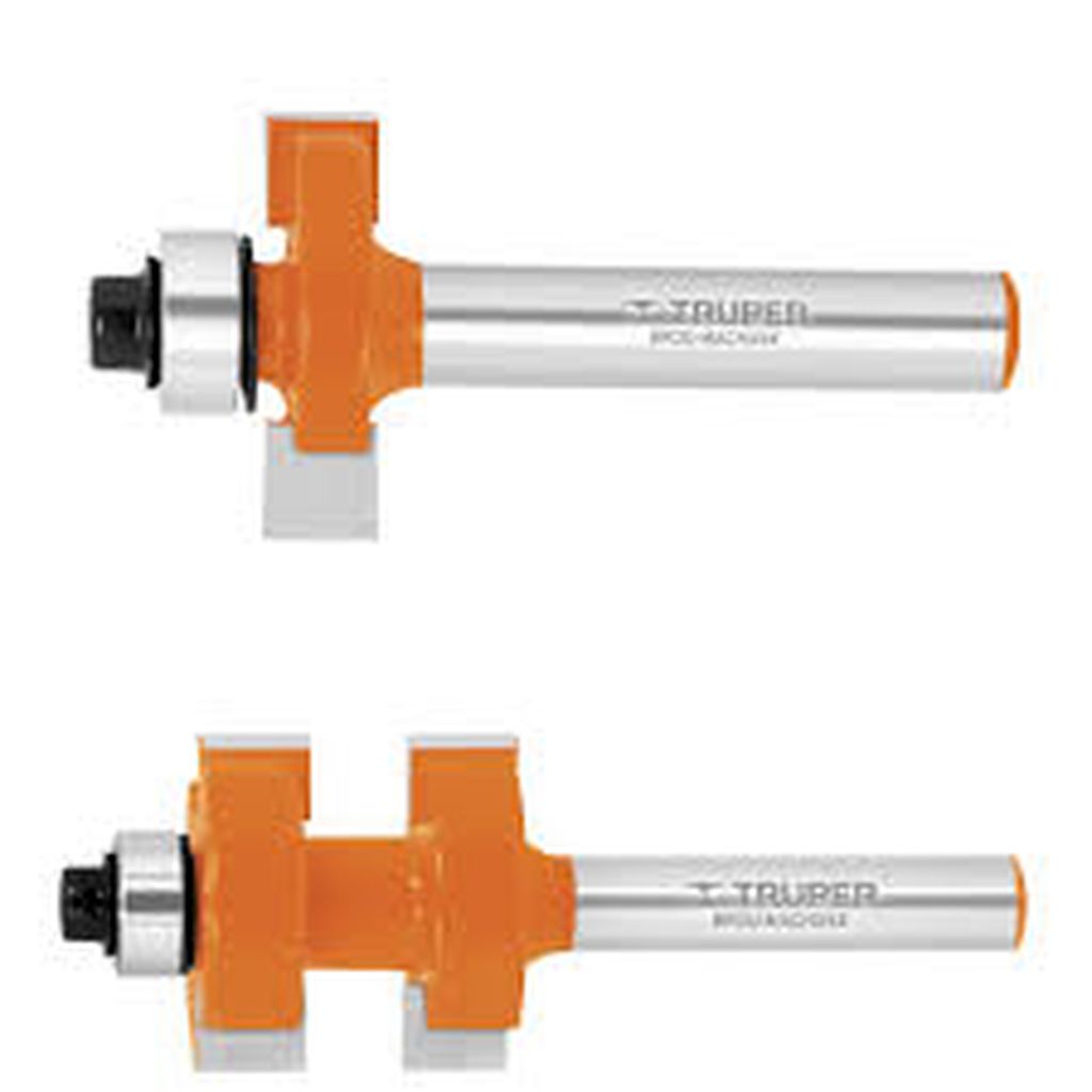 Juego de machimbrador, 3/4', con balero, Truper BROU-MACH3/4X, 10671