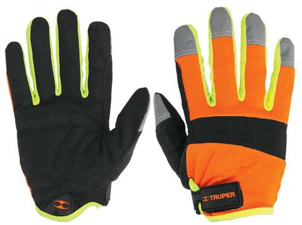 Guantes para mecánico, alta visibilidad, Truper GU-625, 10849