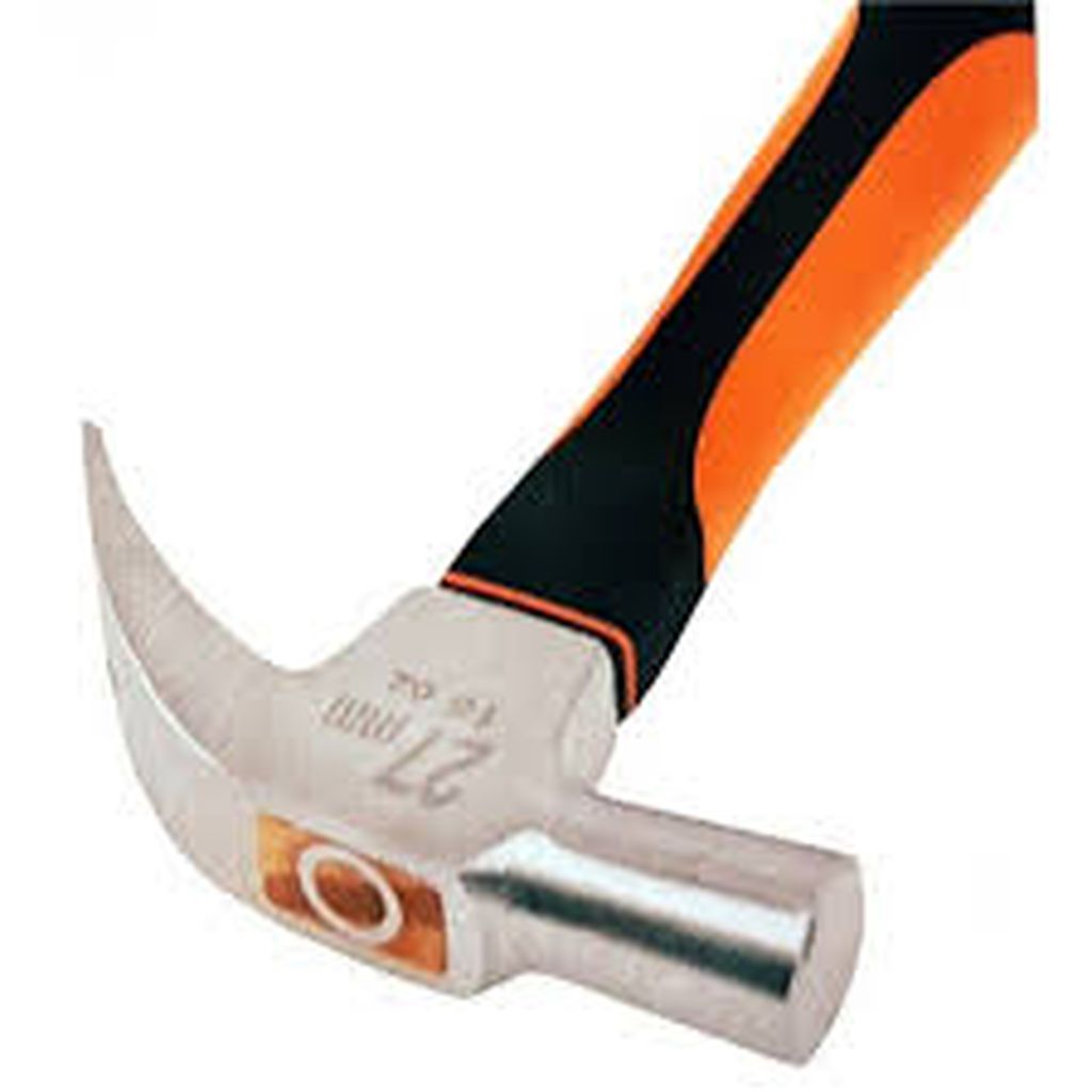 Martillo cabeza cónica 27 mm uña curva, mango fibra vidrio MAC-27F, 10851