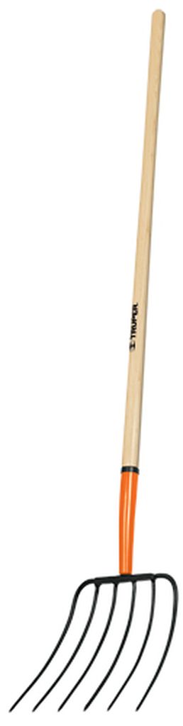 Bieldo para paja, 6 dientes, mango 48', Truper BPJ-6, 11009