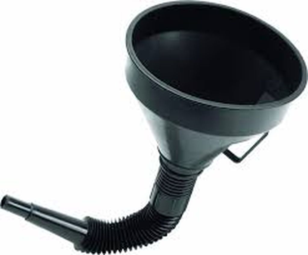 Embudo plástico 500 ml, cuello flexible con filtro, Truper EMB-50, 11207
