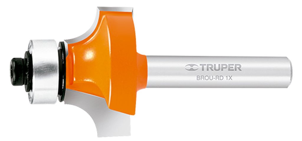 Broca para router, redondeado, 1' con balero, Truper BROU-RD1X, 11469