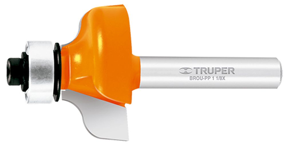 Broca para router, pecho paloma, 1-1/8' con balero, Truper BROU-PP1-1/8X, 11479