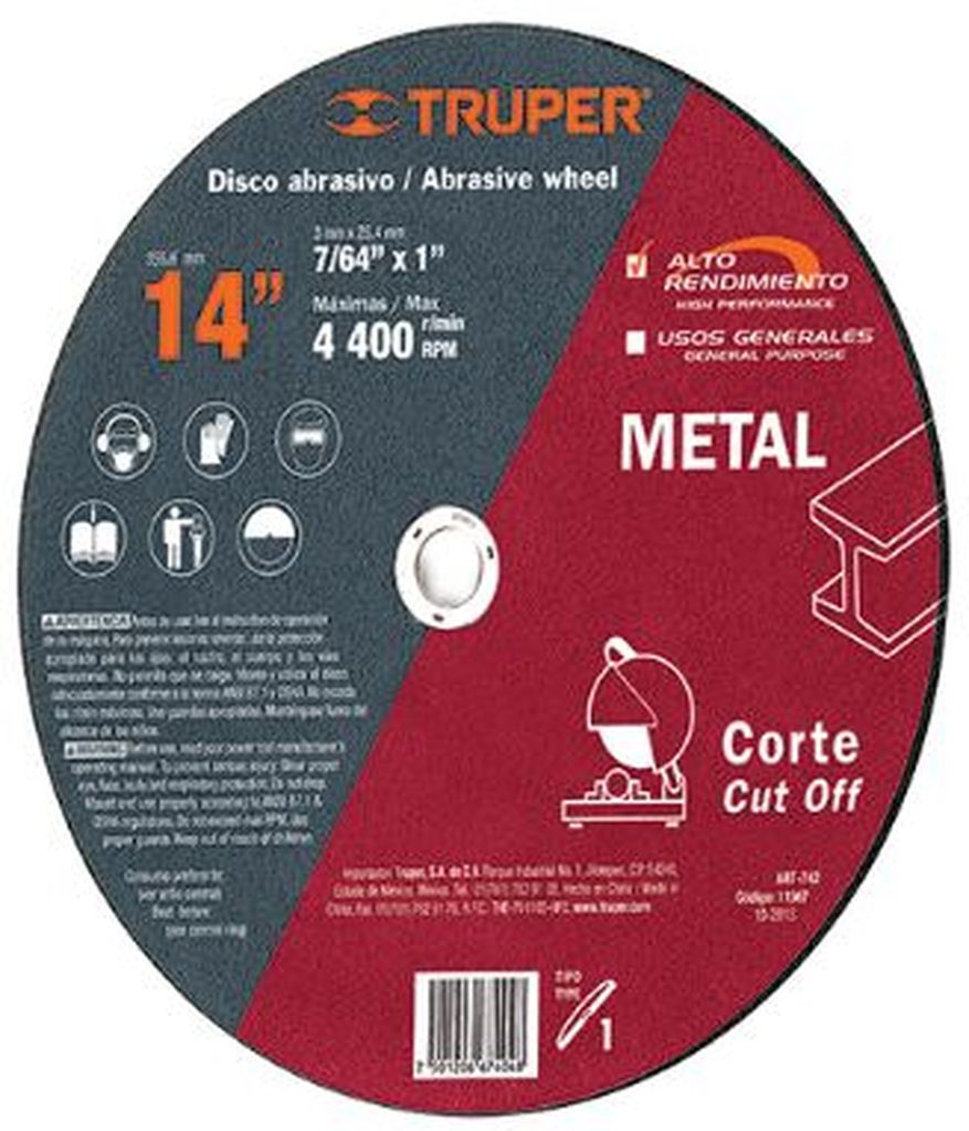 Disco Tipo 41 de 14' x 3 mm para corte de metal, Expert ABT-742, 11567