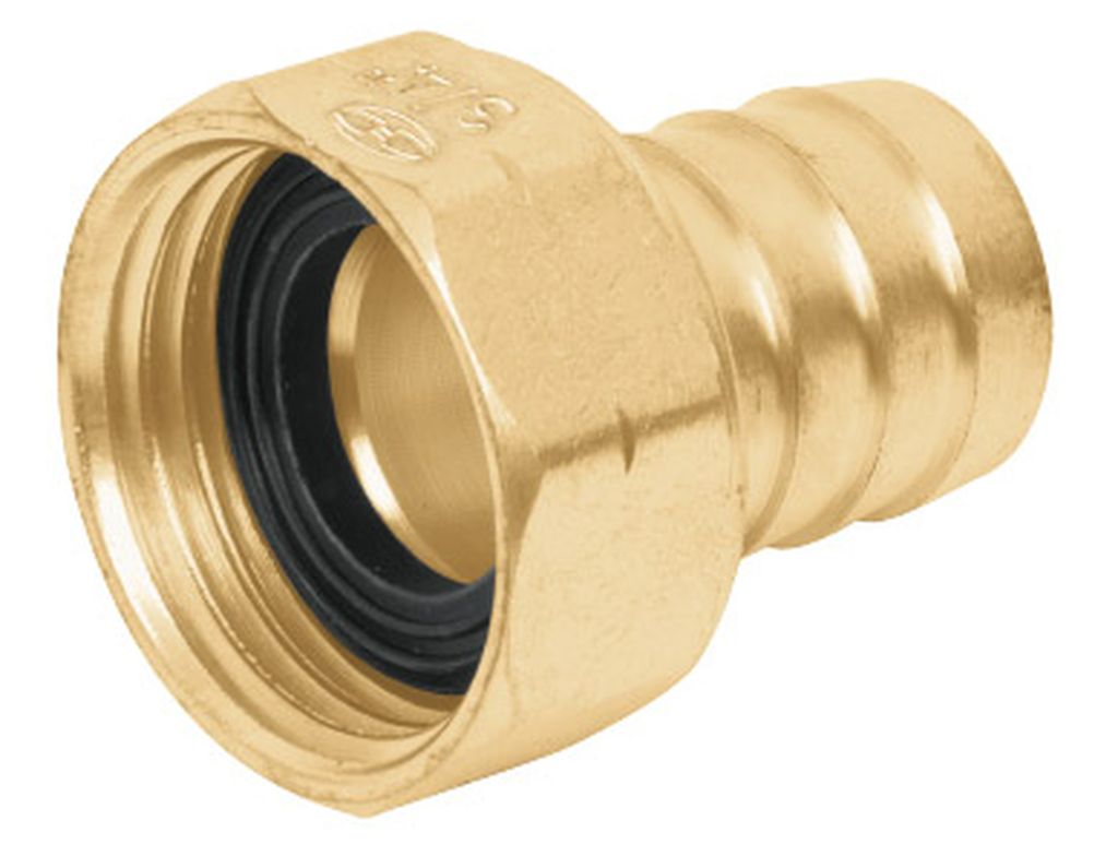 [12288] Conector 5/8' hembra de latón sólido para manguera, Truper CF-5/8B, 12288