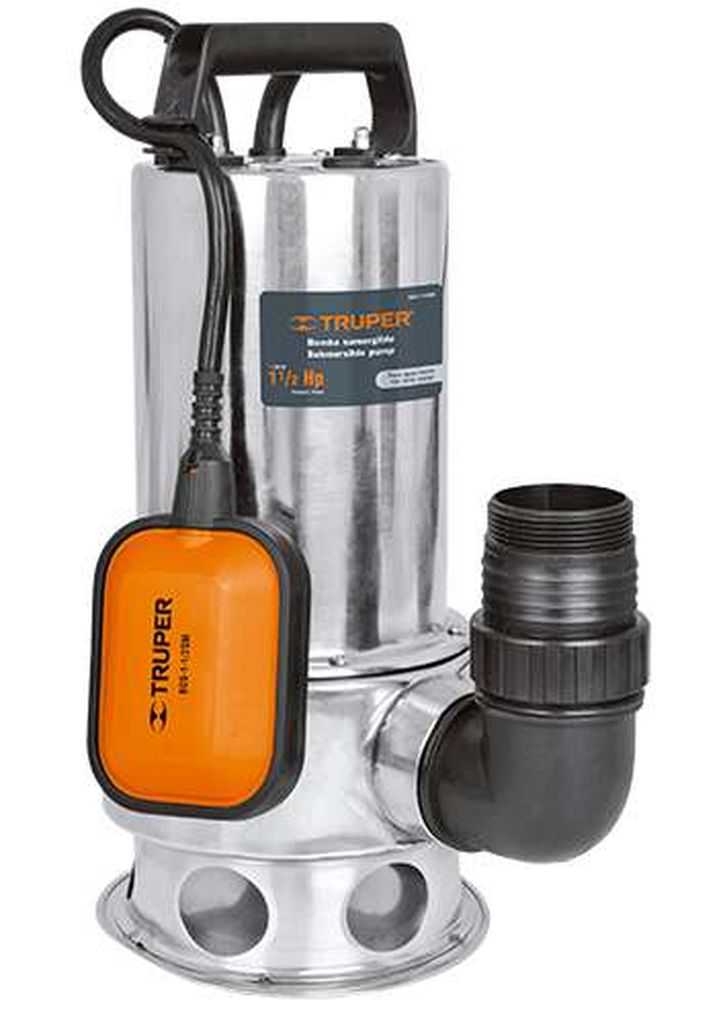 Bomba sumergible metálica para agua sucia 1-1/2 HP, Truper BOS-1-1/2SM, 12608