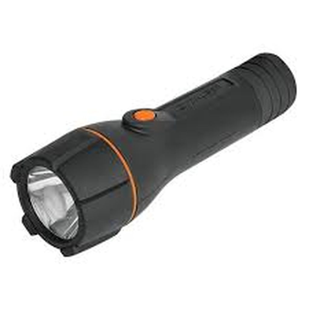 Linterna plástica 1 LED 180 lm con 2 pilas D, Truper LIPLA-180, 13019