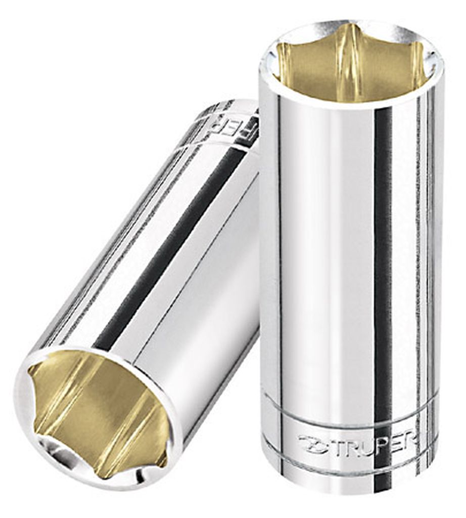 Dado largo de 13 mm, 6 puntas, cuadro 1/4', Truper D-1413-LM, 13207