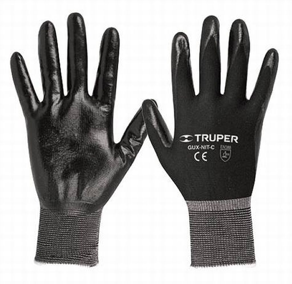 Guantes de nylon recubiertos de nitrilo, CH, Truper GU-121, 13293
