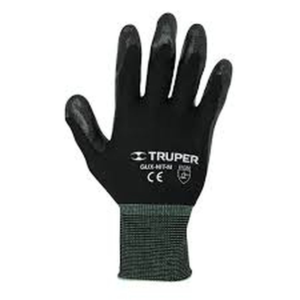 Guantes de nylon recubiertos de nitrilo, M, Truper GU-122, 13294