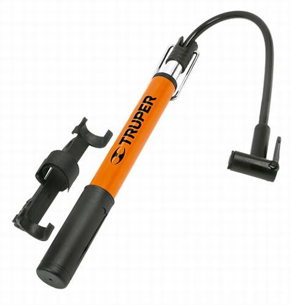 Mini bomba manual para bicicleta, 60 PSI, Truper BOM-MI, 13790