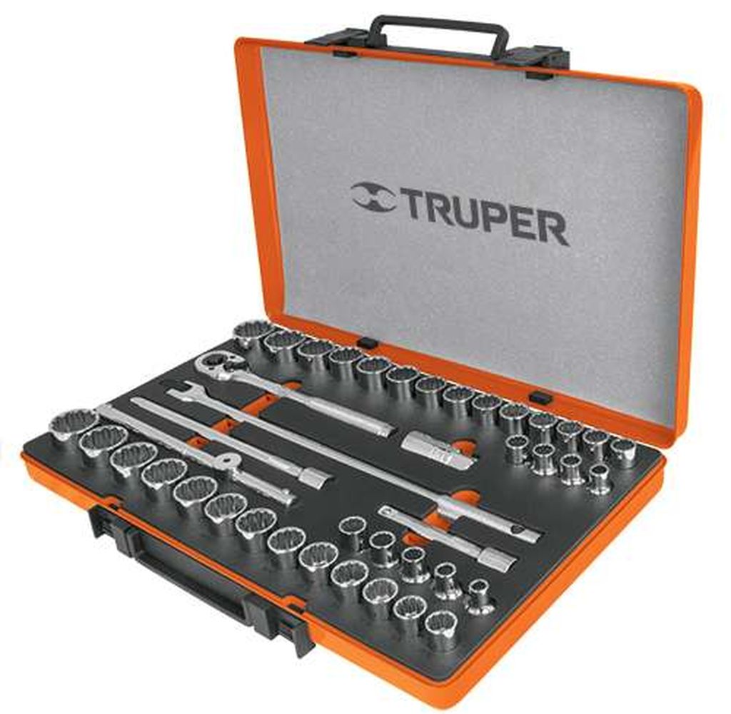 Juego de 42 herramientas cuadro 1/2' std y mm para mecánico JD-1/2X42MP, 13940