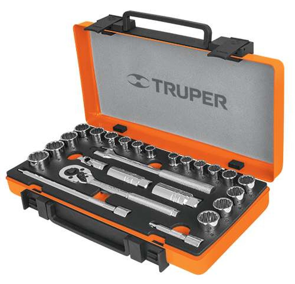 Juego de 25 herramientas cuadro 3/8' std y mm para mecánico JD-3/8X26MP, 13954