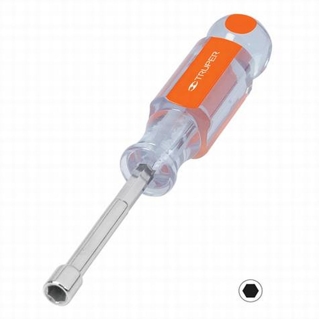 Desarmador de caja 1/4' mango de acetato, Truper DJ-1/4, 14122