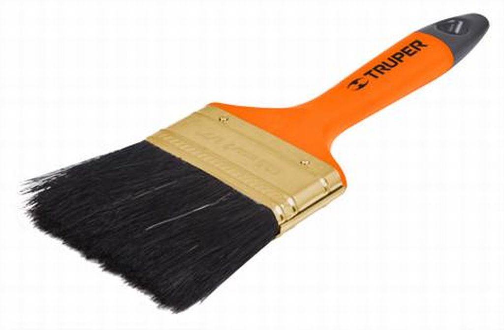 Brocha profesional de 2-1/2' con mango de plástico, Truper BRT-2-1/2, 14484