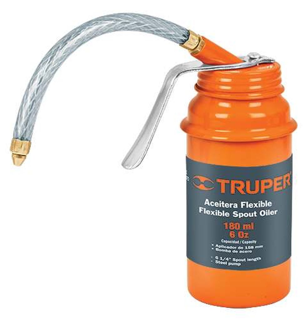 Aceitera de 180 ml (6 oz) con aplicador flexible, Truper ACEF-180, 14870