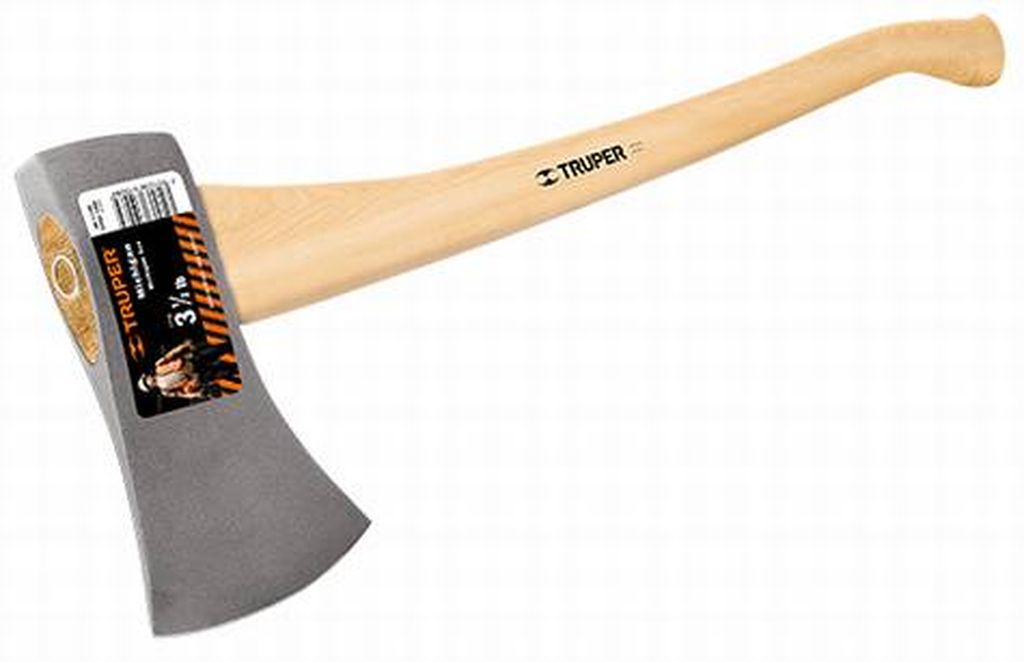 Hacha Michigan 3-1/2 lb, mango de hickory 34', Truper HM-3-1/2M, 14958