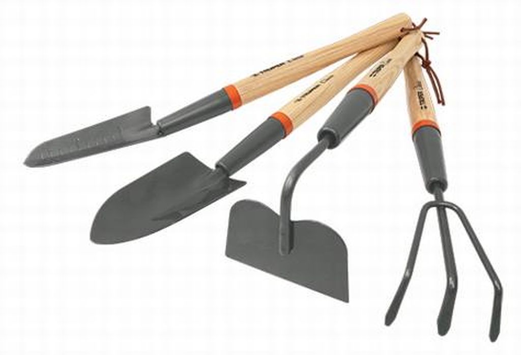 Juego de 4 herramientas de 15' para jardín, Truper JJ-4L, 15040