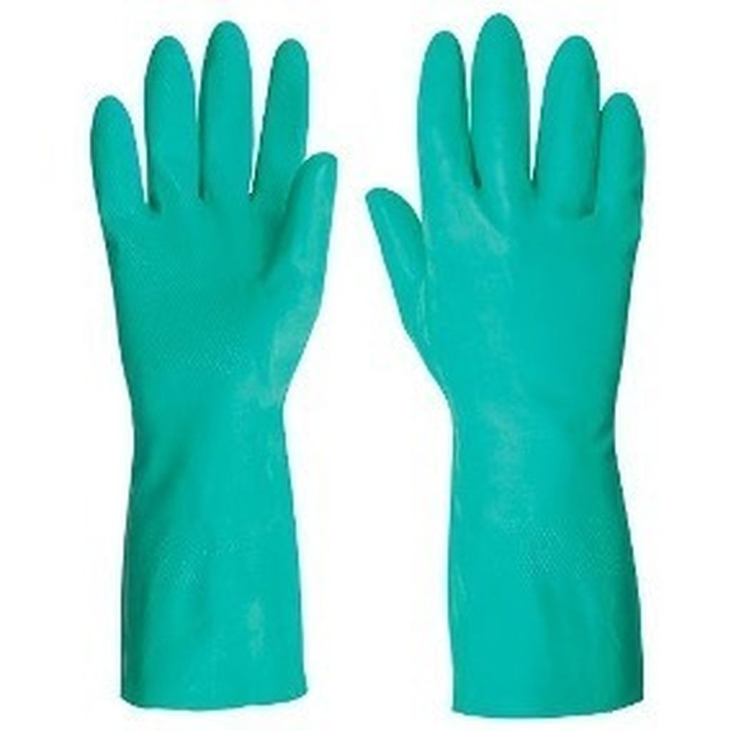 Guantes de nitrilo verde, multiusos, medianos, Truper GU-822, 15323