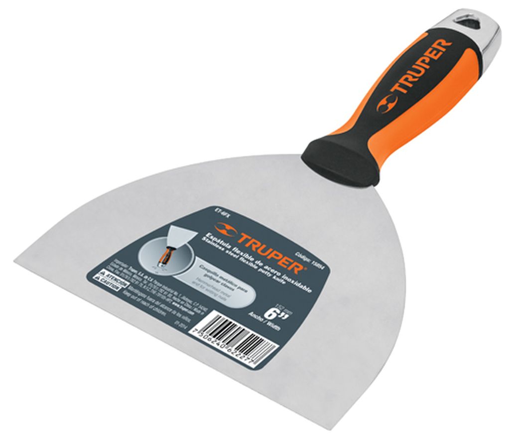 Espátula flexible 6' acero inox. mango Comfort Grip, Expert ET-6FX, 15854