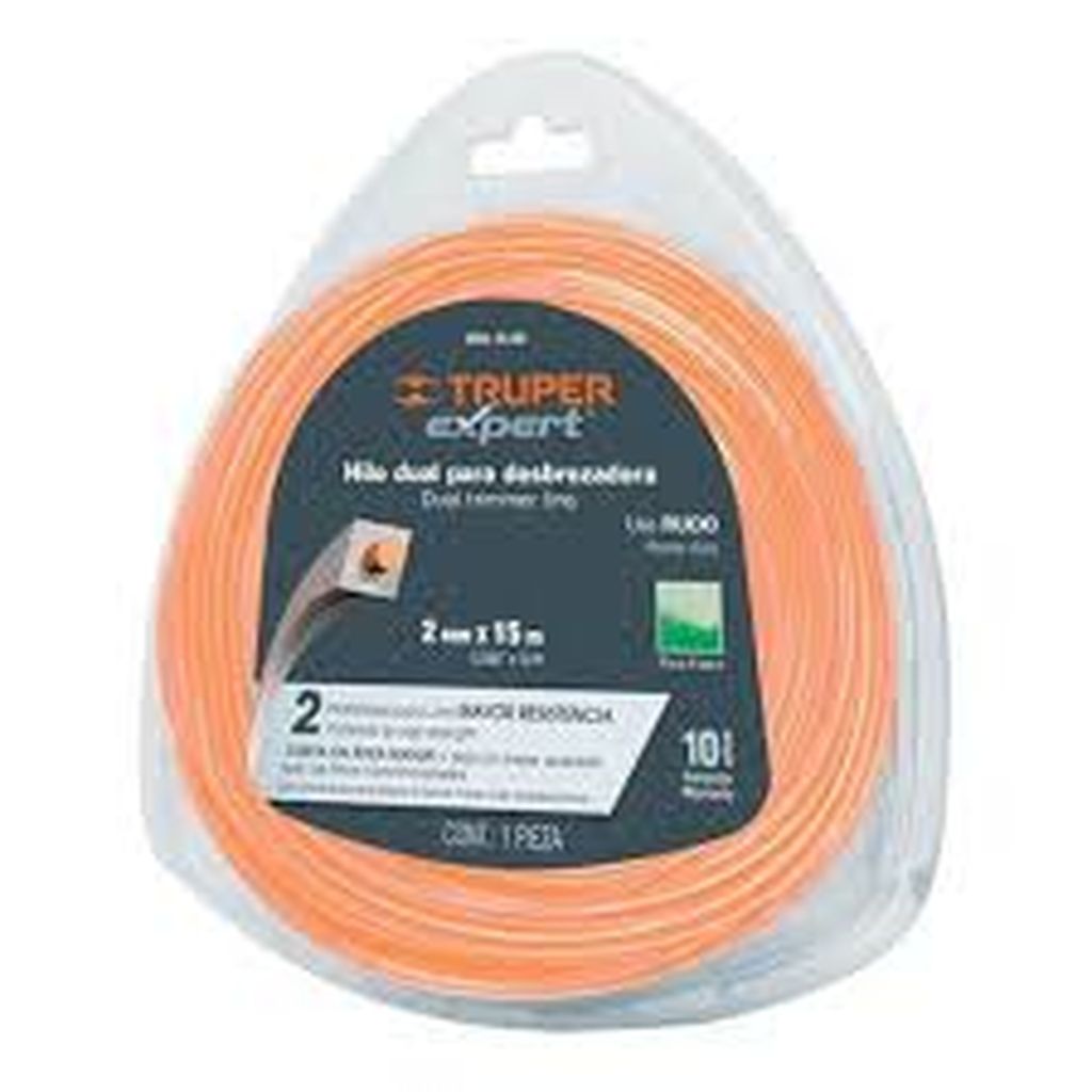 Rollo de hilo para desbrozadora, 2 mm x 15 m, Truper Expert HDU-15-80, 15957