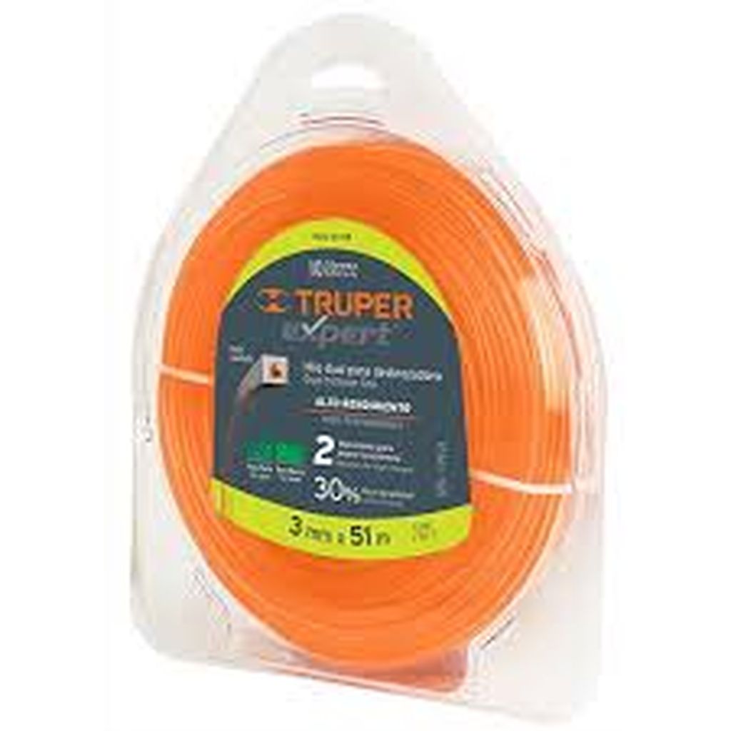 Rollo de hilo para desbrozadora, 3 mm x 51 m, Truper Expert HDU-51-118, 15967