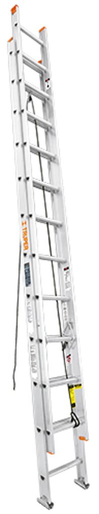 Escalera de extensión, tipo III, 24 peldaños, Truper ESE-24, 16028