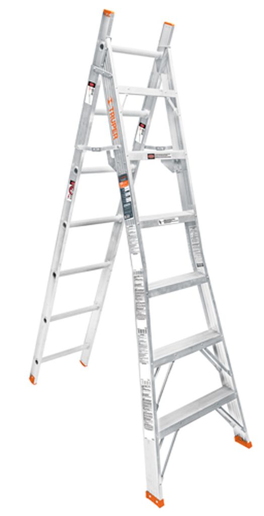 Escalera de combinación, tipo ll, 13 escalones, Truper ESC-213, 16746