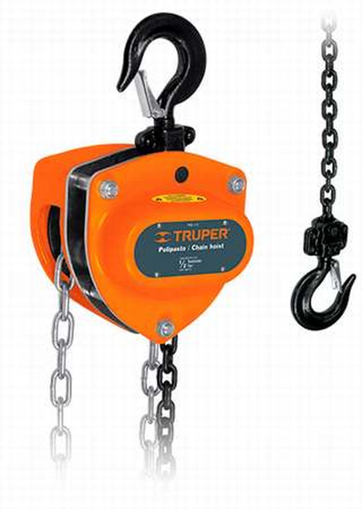 Polipasto de cadena de 1-1/2 ton, Truper POL-1-1/2, 16825
