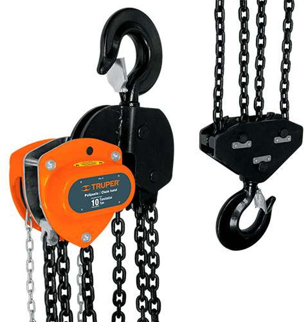 Polipasto de cadena de 10 ton, Truper POL-10, 16829