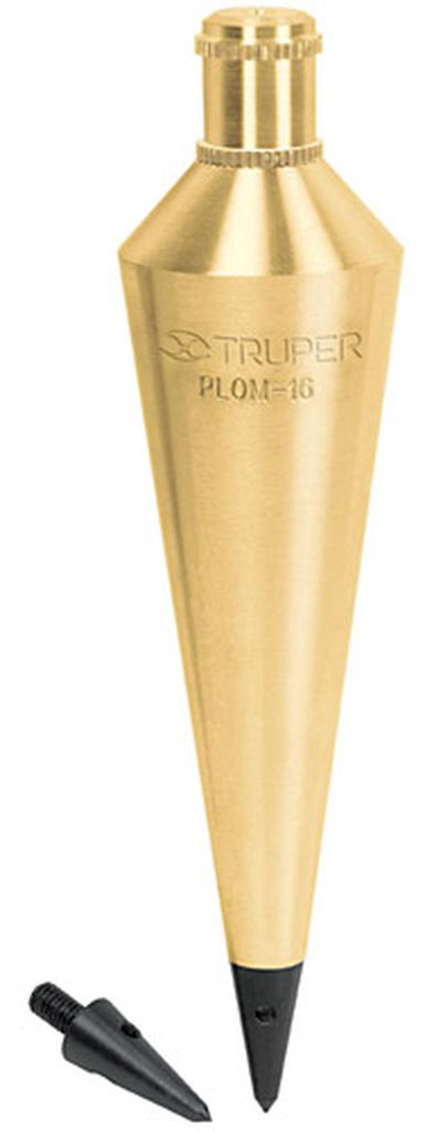 Plomada de latón 8 oz, Truper PLOM-8, 17070