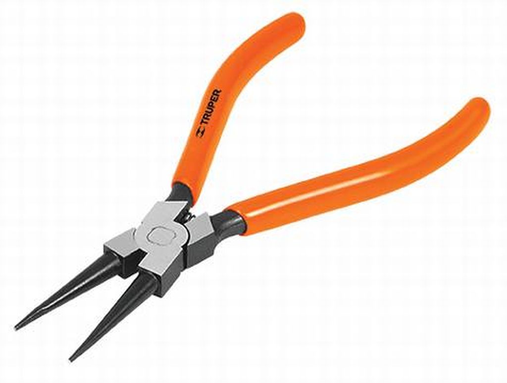 Pinza punta recta 7' para cerrar anillos, mango de PVC PA-366, 17361