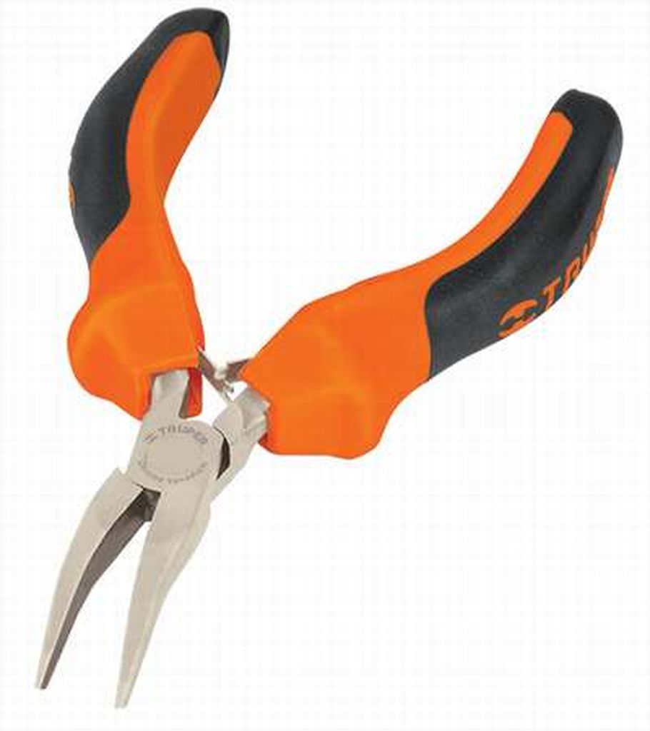 Mini pinza de punta curva 5' mango Comfort Grip, Truper PM-PC4, 17365