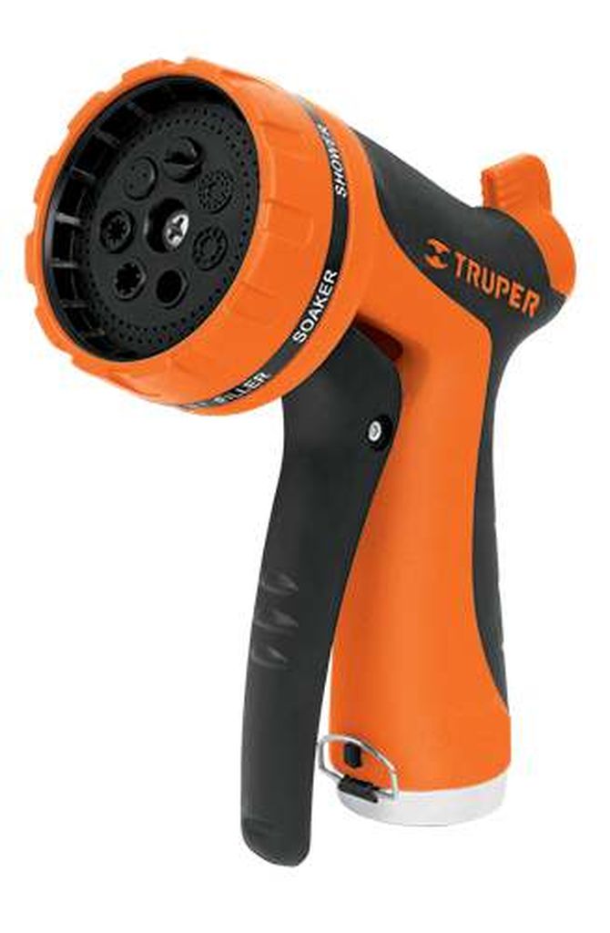 Pistola para riego de 8 funciones plástica, Truper PR-307, 17479