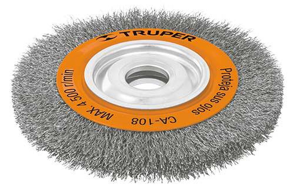 Carda alambre ondulado 8' x 7/8' para esmeril, Truper CA-108, 17525