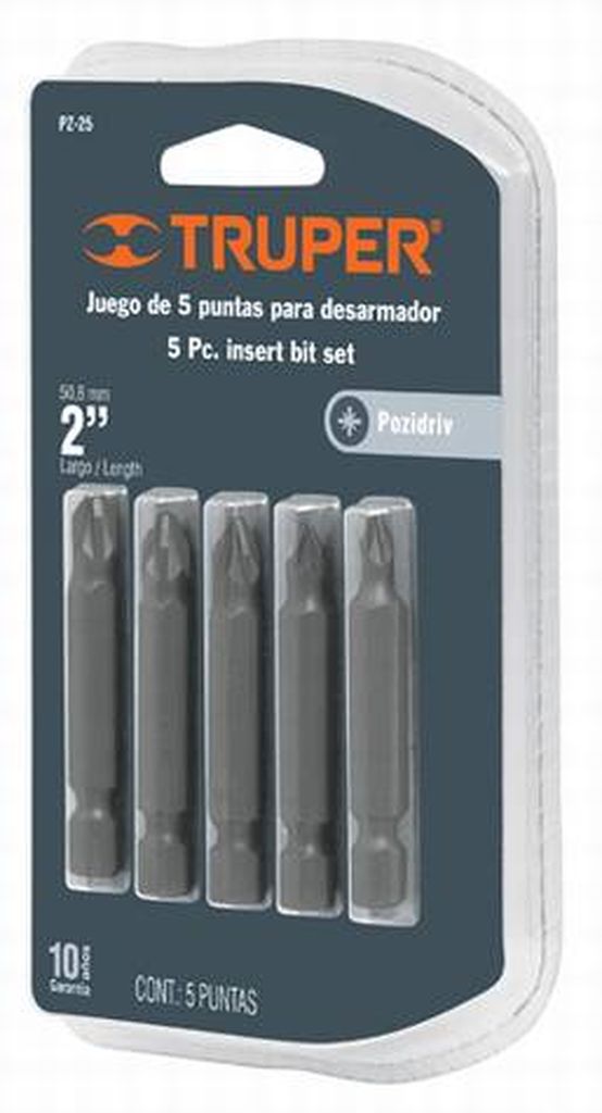 Estuche con 5 puntas pozidriv combinadas largo 2', Expert PUDE-2002, 17799