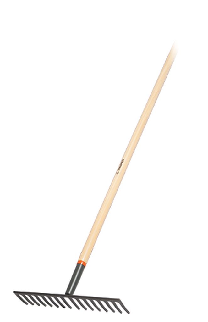 Rastrillo recto de 16 dientes, mango de 60', Truper R-16M, 17880