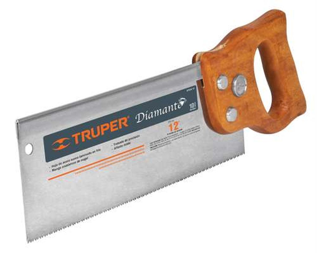 Serrucho de costilla 12' Diamante, 9 DPP, Truper STCX-12, 18165