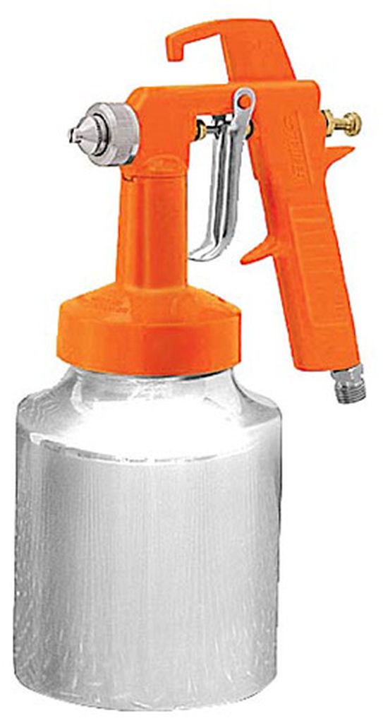 Pistola p/pintar baja presión, naranja, entrada inf, Truper PIPI-26, 19000