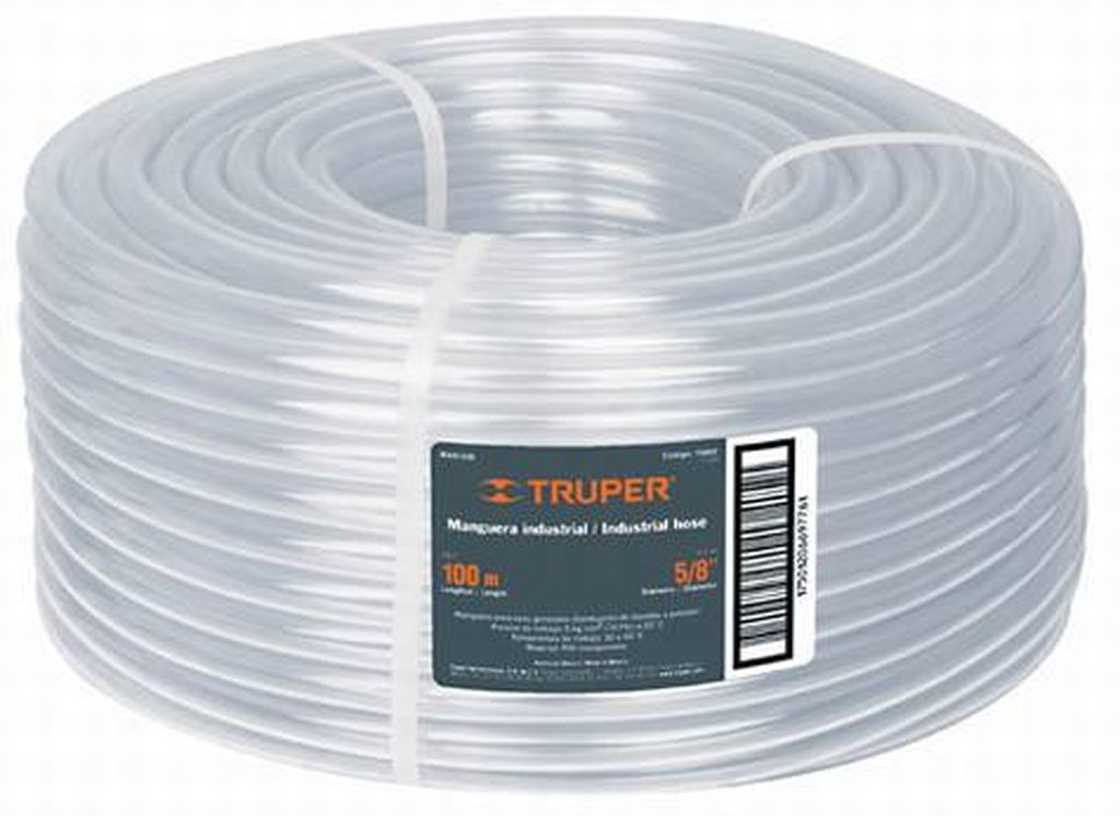 Metro de manguera 1/2' industrial en rollo de 100 m, Truper MAN-1/2I, 19868