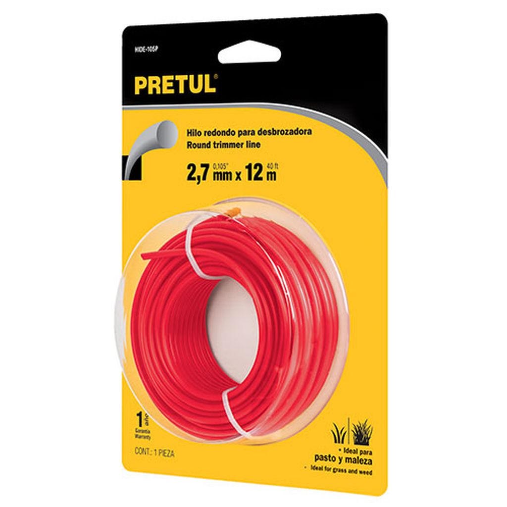 Rollo de hilo para desbrozadora, 2.7 mm x 12 m, Pretul HIDE-105P, 20025