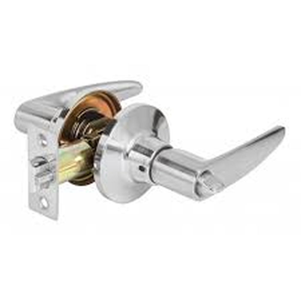 Cerradura manija baño cromo mate, cil metálico, Hermex Basic CEMA-3BB, 20037