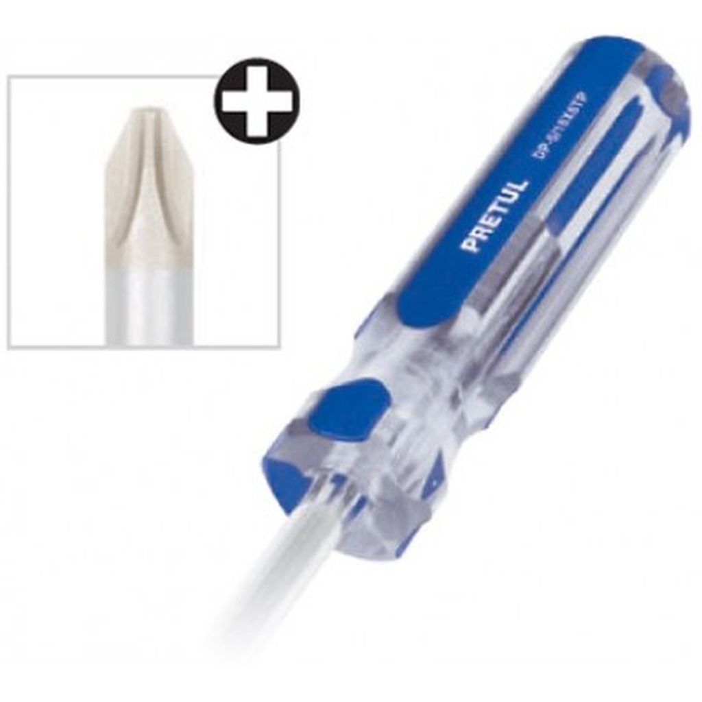 Desarmador de cruz 3/16 x 6' mango de PVC, Pretul DP-3/16X6TP, 21472