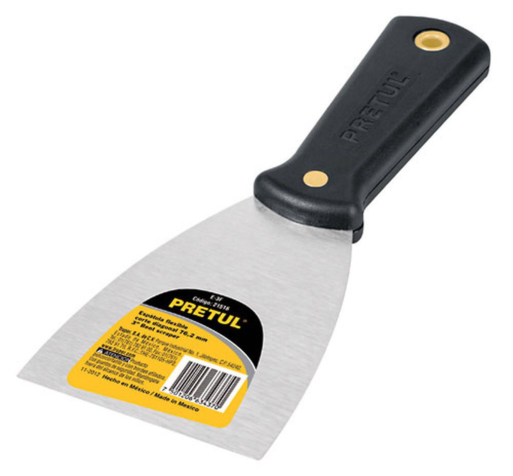 Espátula flexible 4' con mango de plástico, Pretul E-4F, 21517