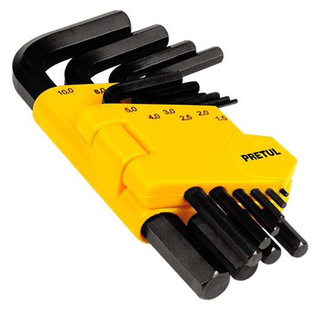 Juego 13 llaves allen std punta hex con organizador, Pretul ALL-13P-P, 21856