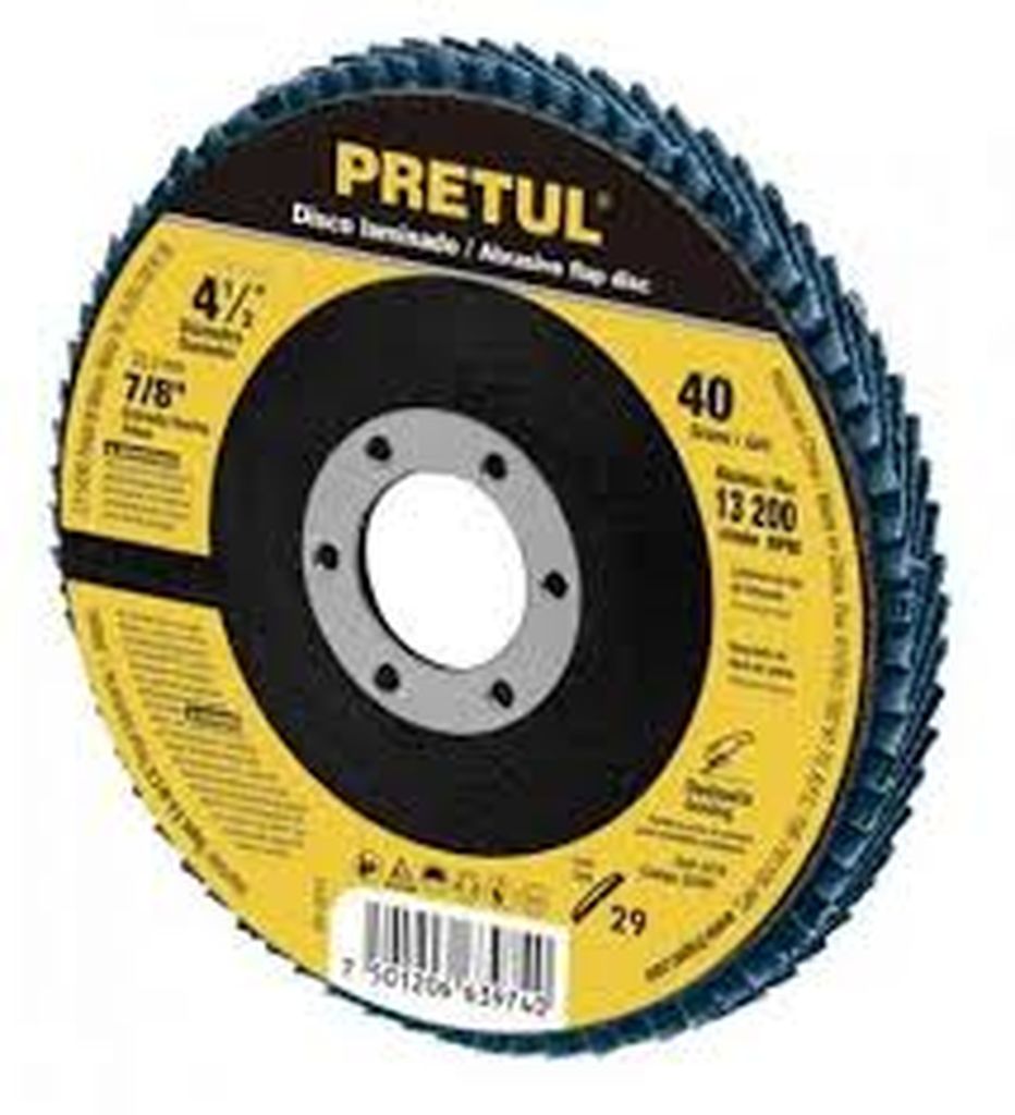 Disco 4-1/2' laminado grano 80 centro 7/8', Pretul DLP-2718, 22352