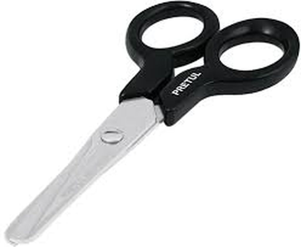 Tijera 4-1/2' de acero inoxidable punta roma escolar, Pretul TIES-4-1/2, 23240